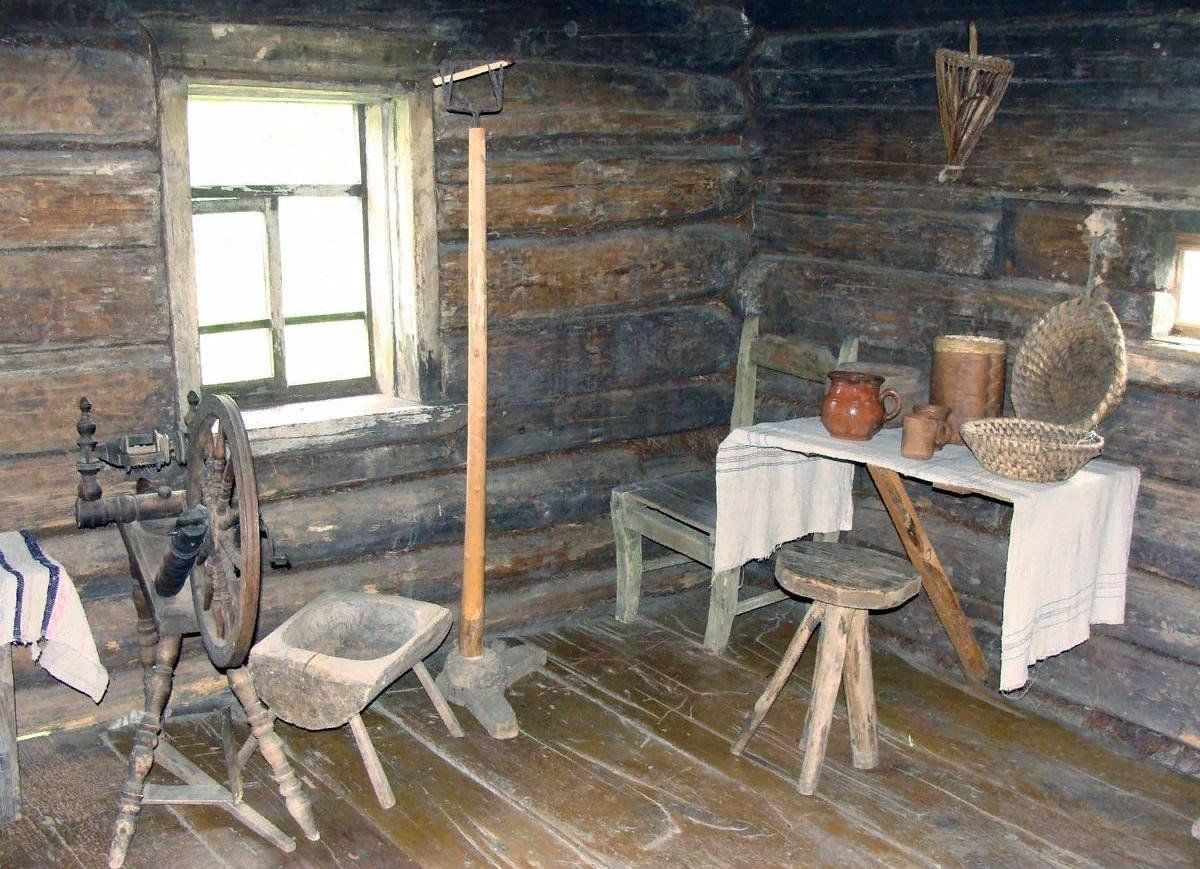 В крестьянской избе 18 19 века фото