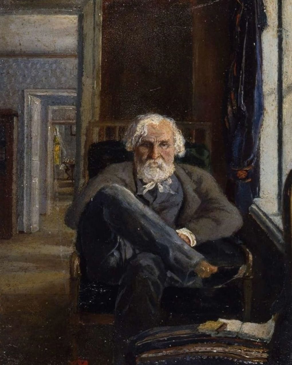 Яков Полонский. Портрет Ивана Тургенева (фрагмент). 1881. Рязанская областная универсальная научная библиотека им. Горького, Рязань