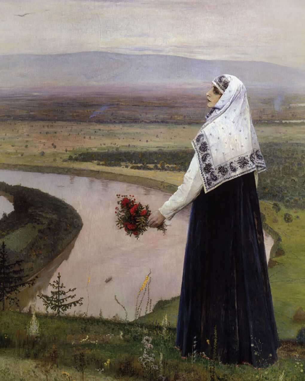 Михаил Нестеров. На горах (фрагмент). 1896. Государственный Русский музей, Санкт-Петербург 