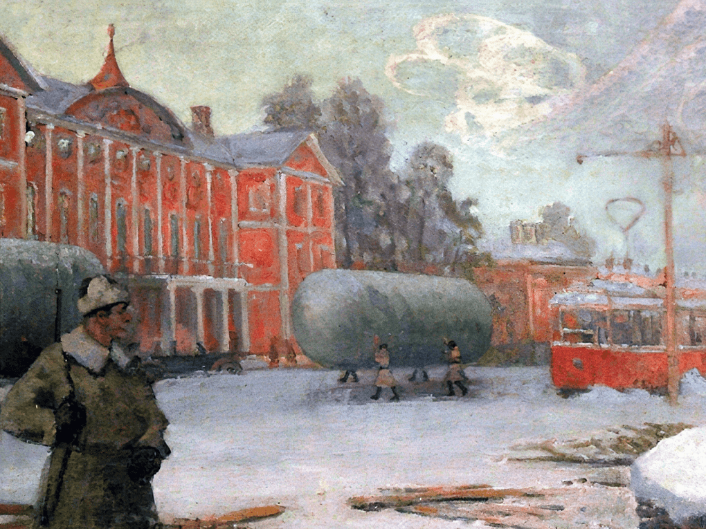 Николай Протопопов. В дни блокады Ленинграда (фрагмент). 1940-е. Музей-панорама «Бородинская битва», Москва