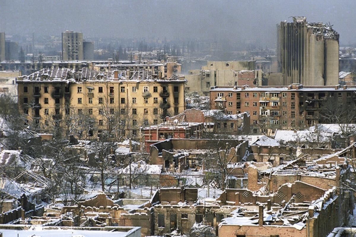 Разрушенный Грозный 1995