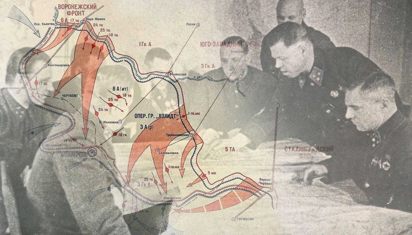 Операция малый Сатурн Сталинградская битва карта