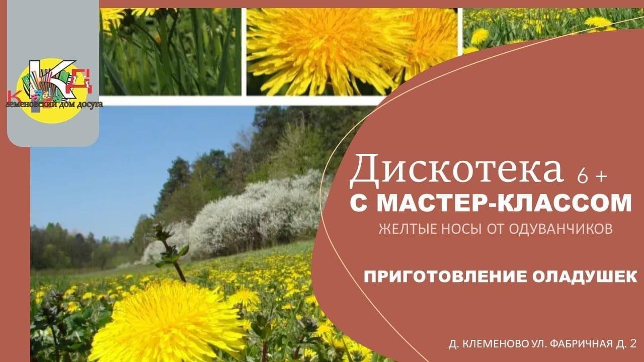 Детская дискотека «Желтые носы от одуванчиков» 2024, Егорьевск — дата и  место проведения, программа мероприятия.