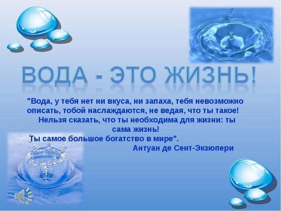 Проект вода и жизнь 3 класс