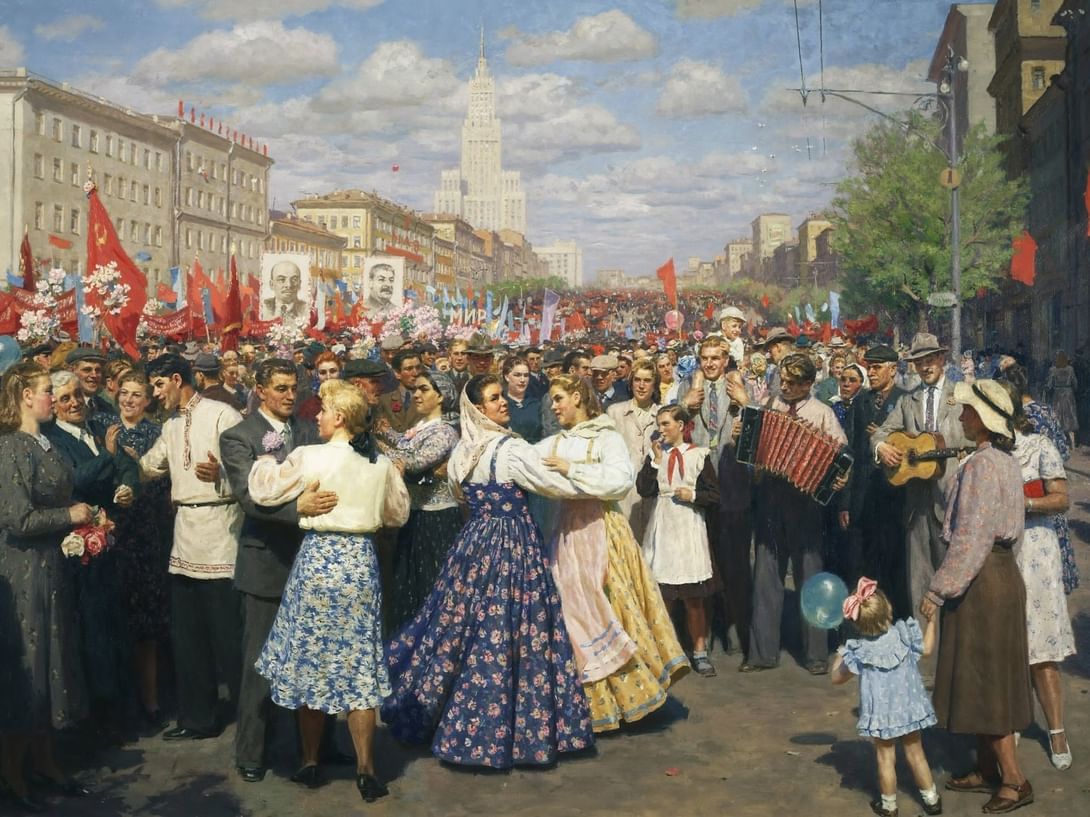 Картины 1 мая советских художников