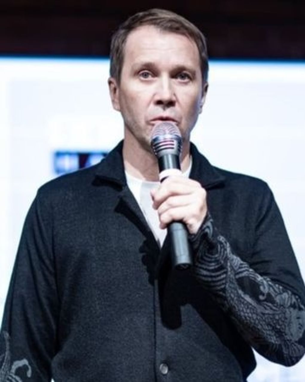 Евгений Миронов на презентации театрального сезона 2019–2020. Фотография: thecity.m24.ru