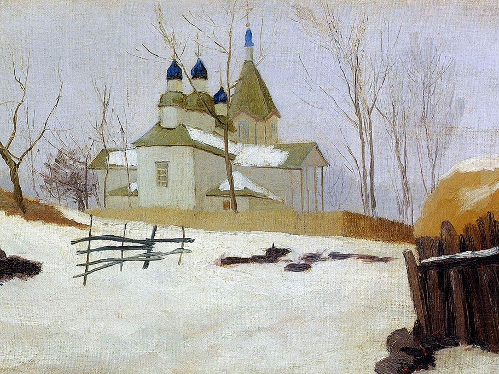 Николай Пимоненко. Церковь (фрагмент). 1900-е. Национальный художественный музей Украины, Киев, Украина