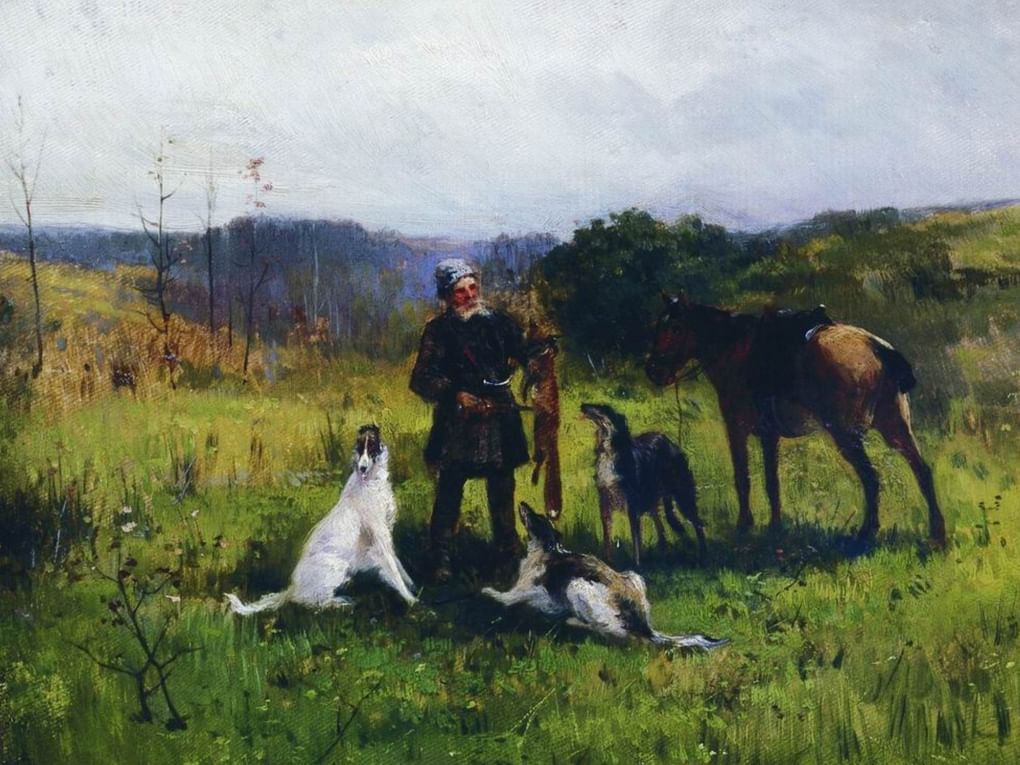 Алексей Степанов. Охота (фрагмент). 1885. Мемориальный музей-усадьба художника Н.А. Ярошенко, Кисловодск, Ставропольский край