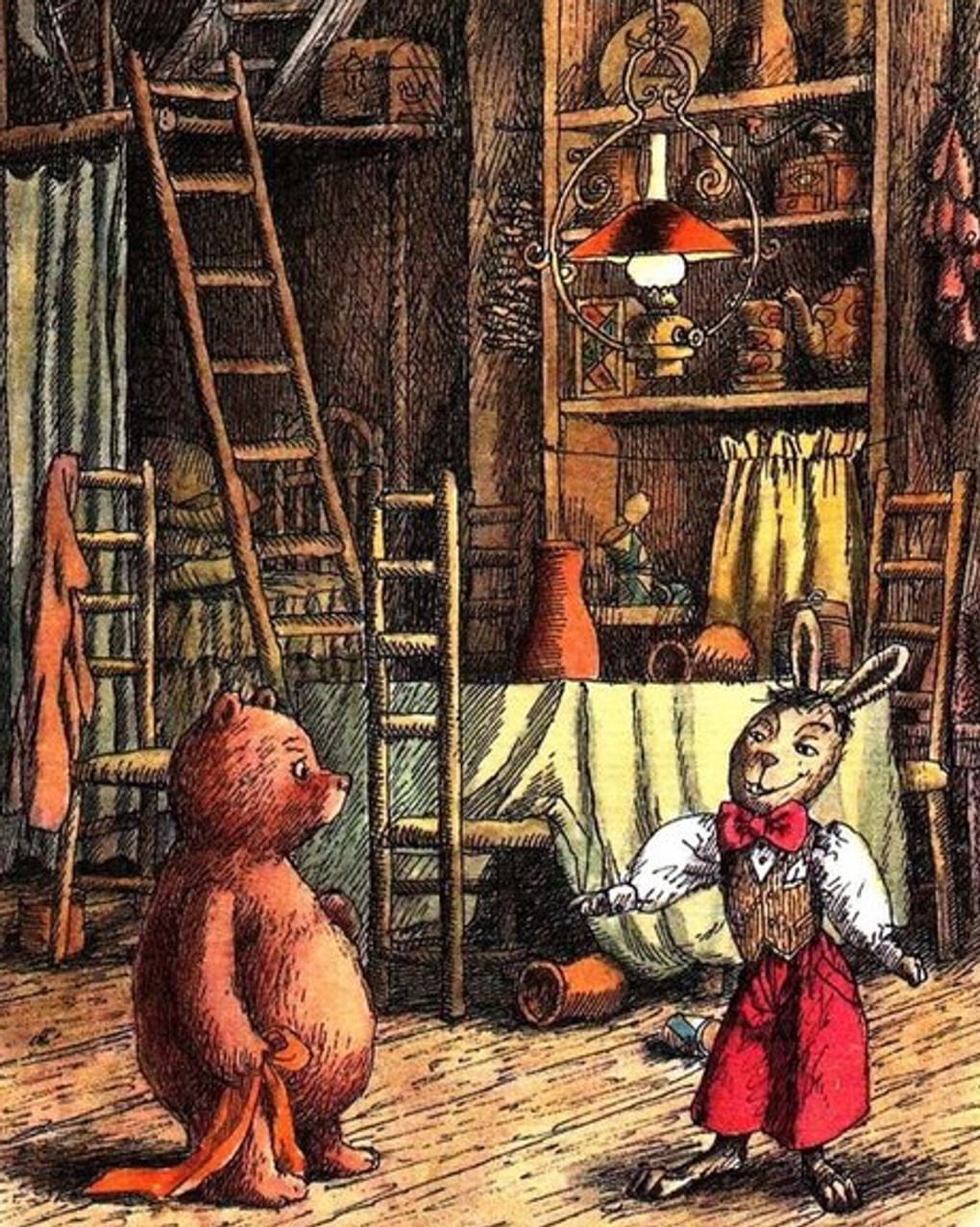 Борис Диодоров. Иллюстрация к книге Алана Милна «Винни-Пух и все-все-все» (фрагмент). Москва: издательство «Дом», 1992