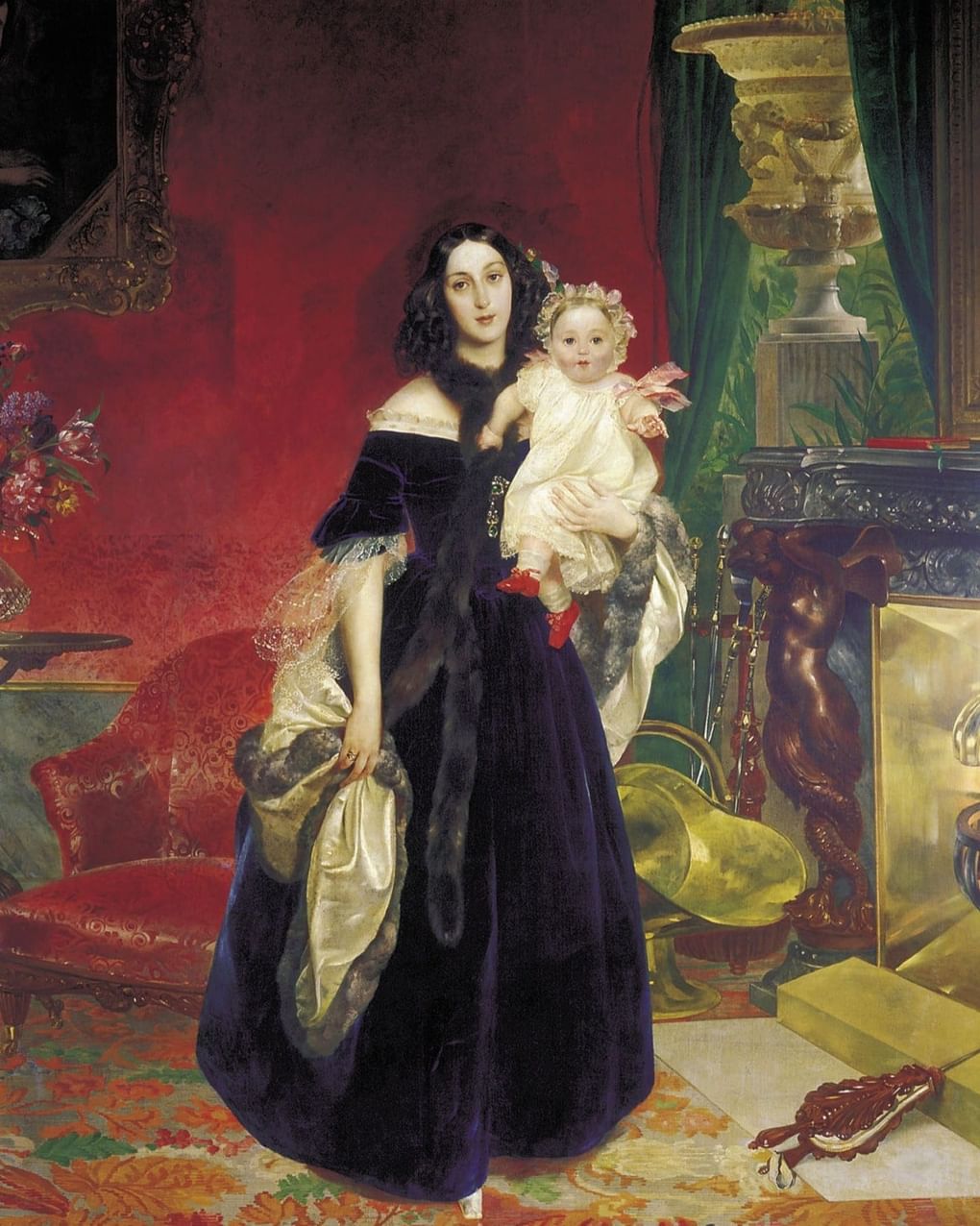 Карл Брюллов. Портрет Марии Бек с дочерью. 1840. Государственная Третьяковская галерея, Москва