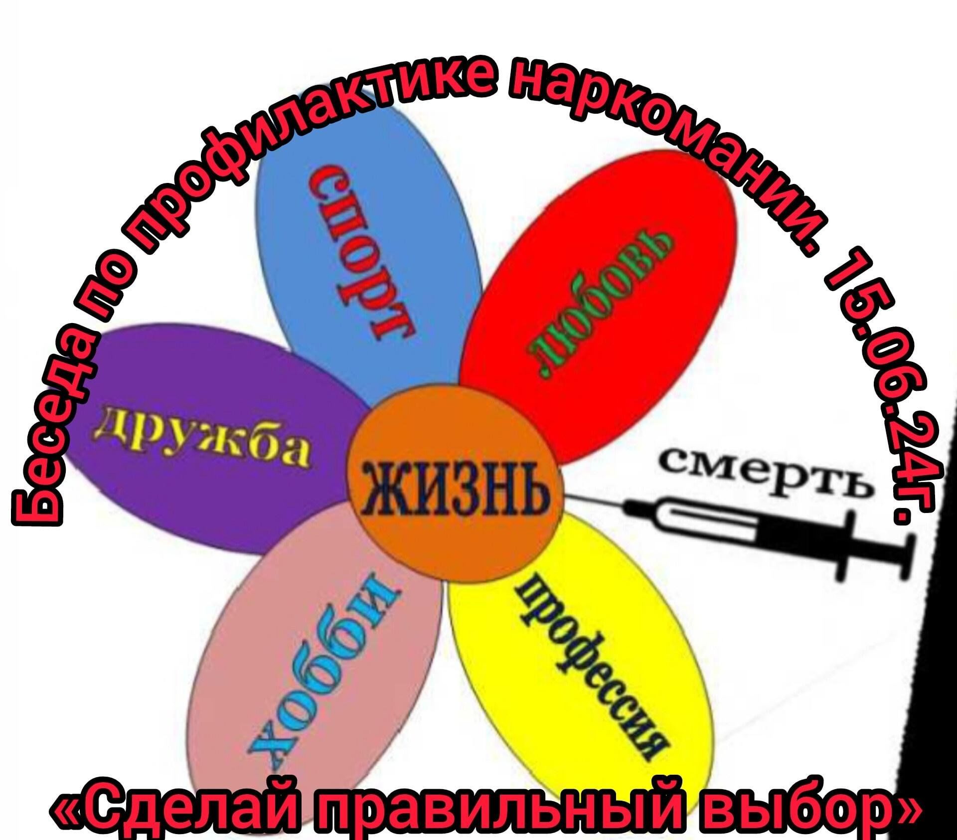 Сделай правильный выбор». Беседа по профилактике наркомании. 2024, Буинский  район — дата и место проведения, программа мероприятия.