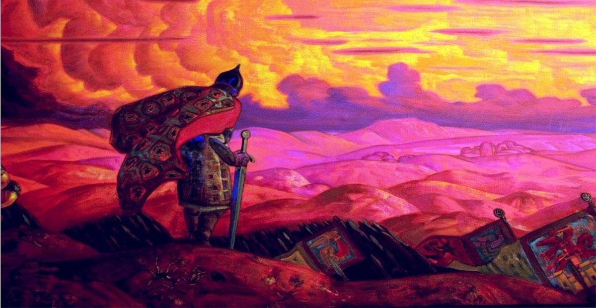 Странник картина рериха