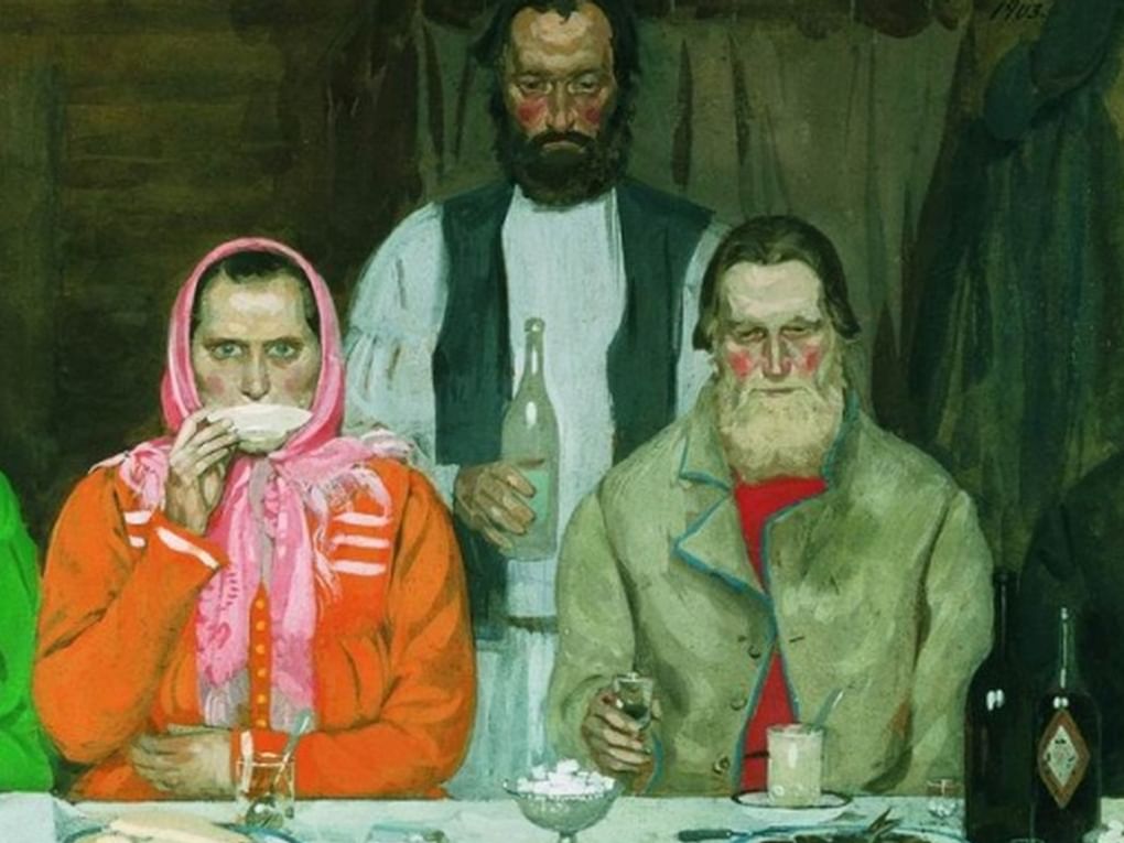 Андрей Рябушкин. Чаепитие (фрагмент). 1903. Государственный Русский музей, Санкт-Петербург