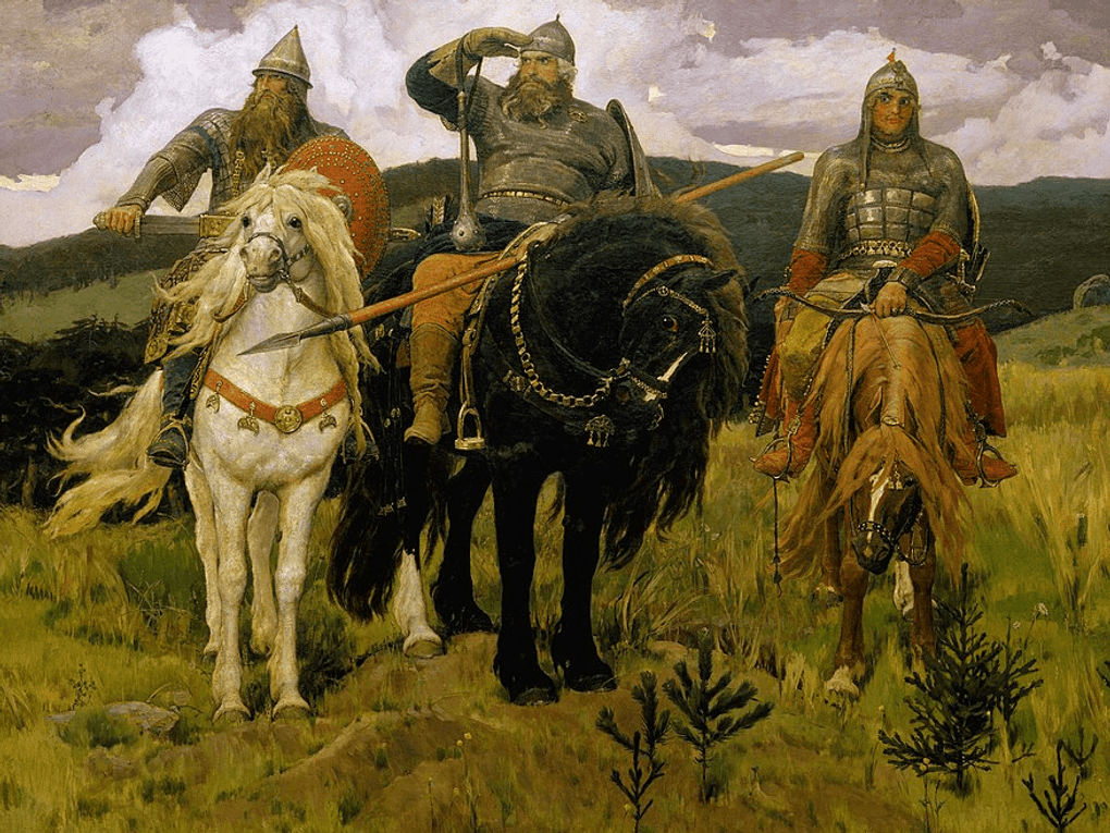 Виктор Васнецов. Богатыри (фрагмент). 1881—1898. Государственная Третьяковская галерея, Москва