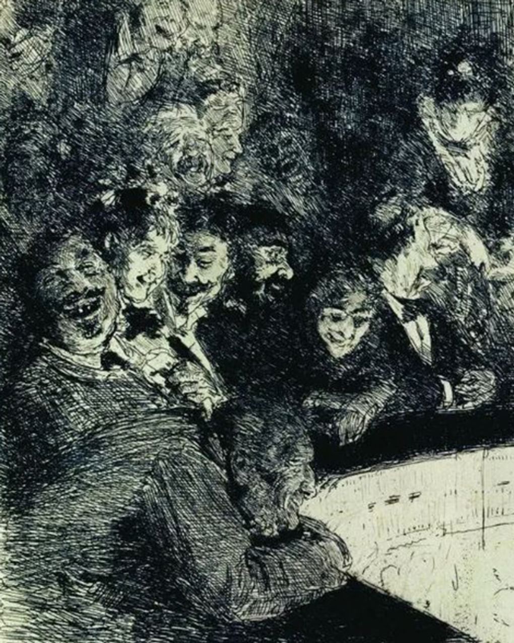 Илья Репин. В верхнем ярусе театра (фрагмент). 1920. Витебский художественный музей, Витебск, Республика Беларусь