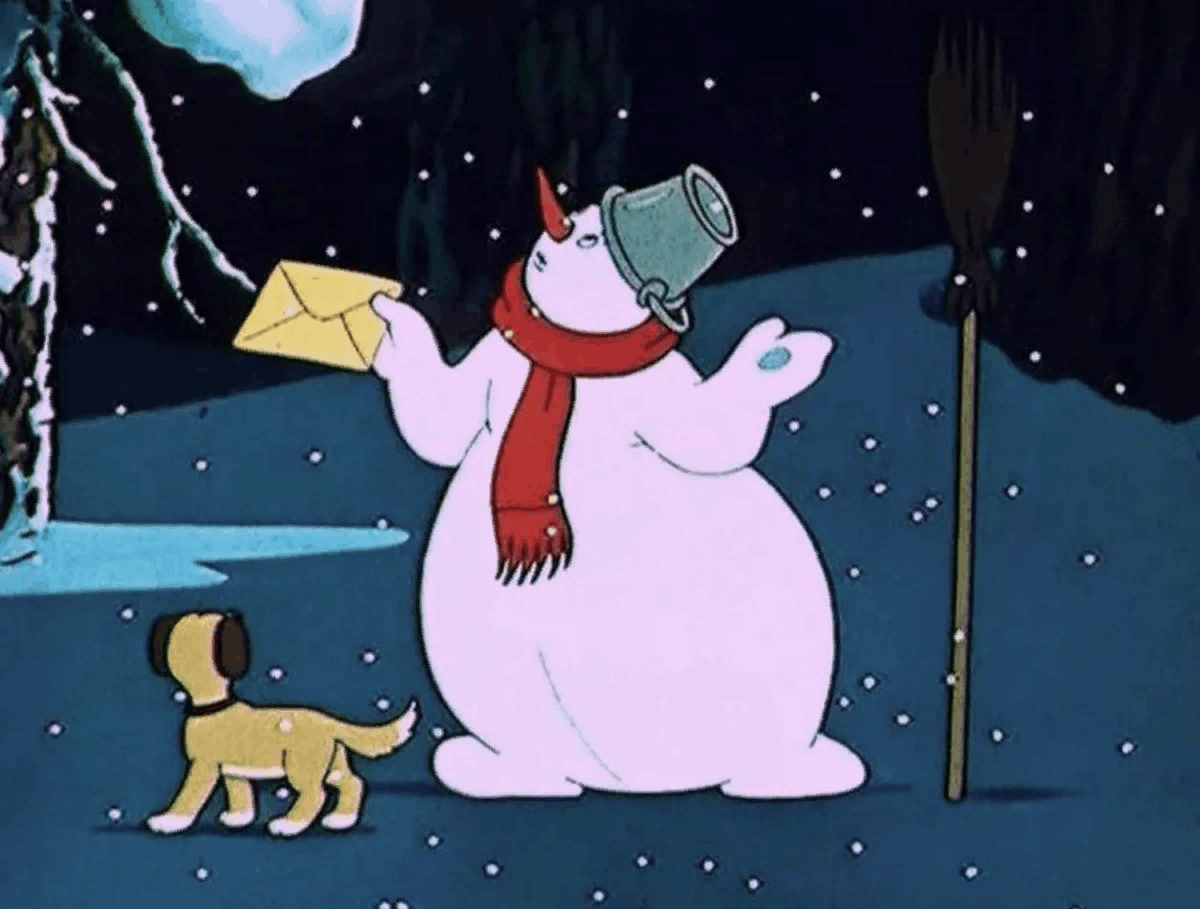 Снеговик-почтовик мультфильм