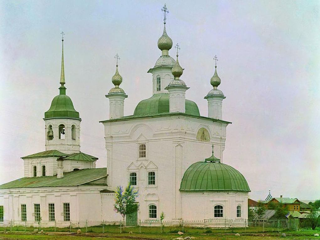 Церковь во имя Св. Петра и Павла. Белозерск, Вологодская область, 1909 год. Фотография: Сергей Прокудин-Горский / Библиотека Конгресса США, Вашингтон, США / <a href="http://www.prokudin-gorskiy.ru/" target="_blank">prokudin-gorskiy.ru</a>
