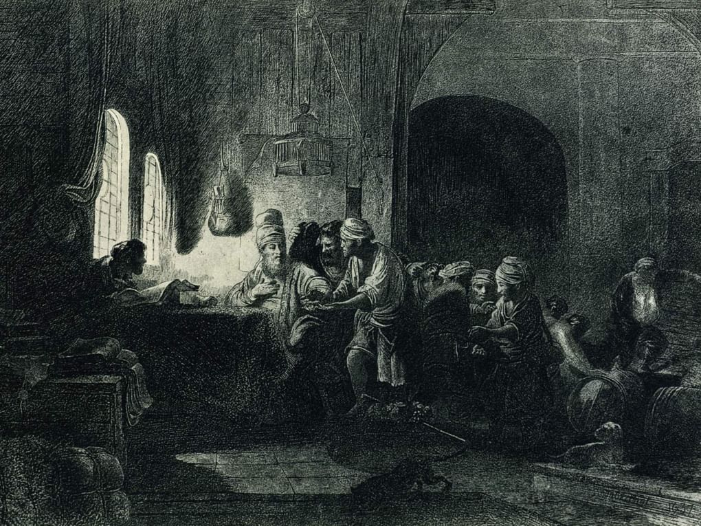 Тарас Шевченко. Притча о работниках на винограднике (фрагмент). 1858. Национальный музей Тараса Шевченко, Киев, Украина