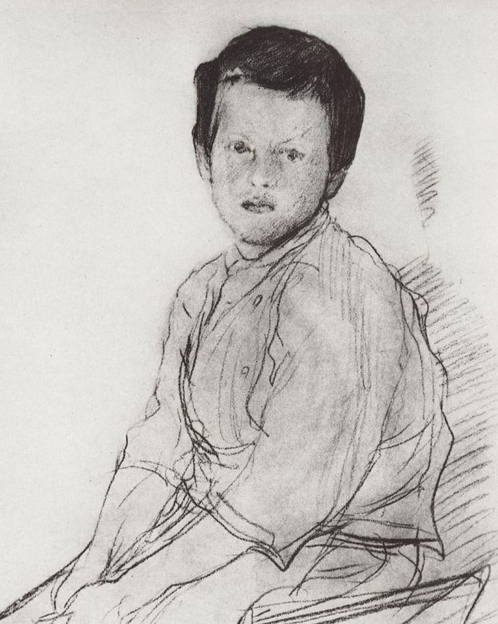 Валентин Серов. Портрет Миши Серова (фрагмент). Конец 1890-х. Частное собрание