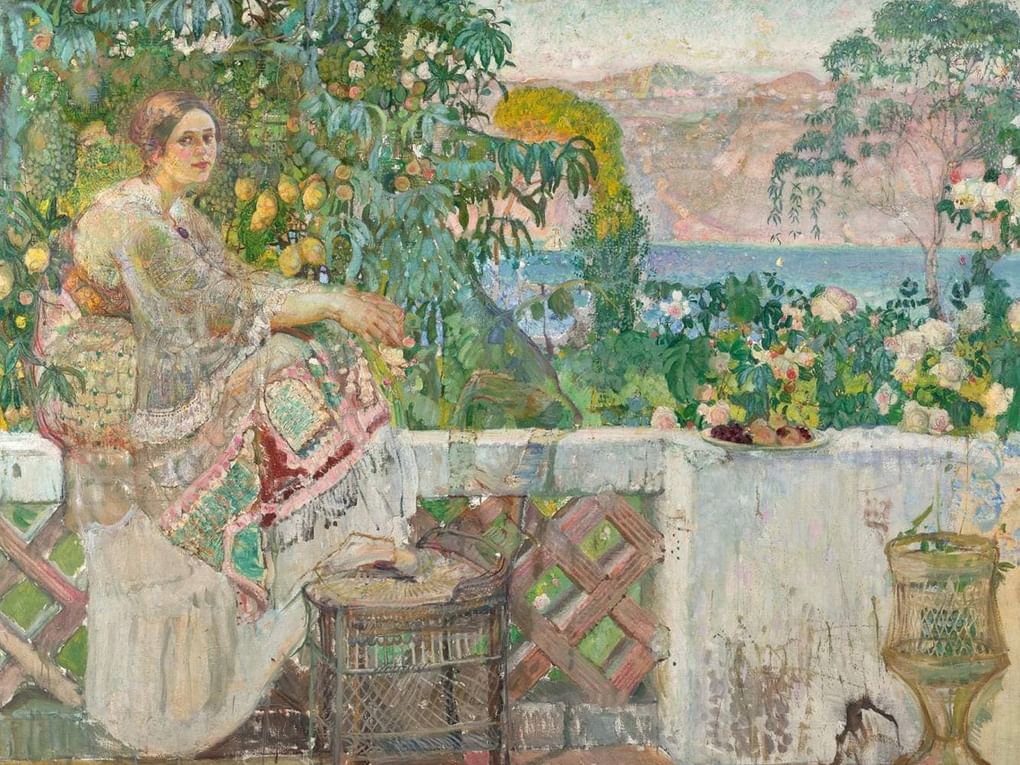 Александр Савинов. На балконе (фрагмент). 1909. Государственная Третьяковская галерея, Москва