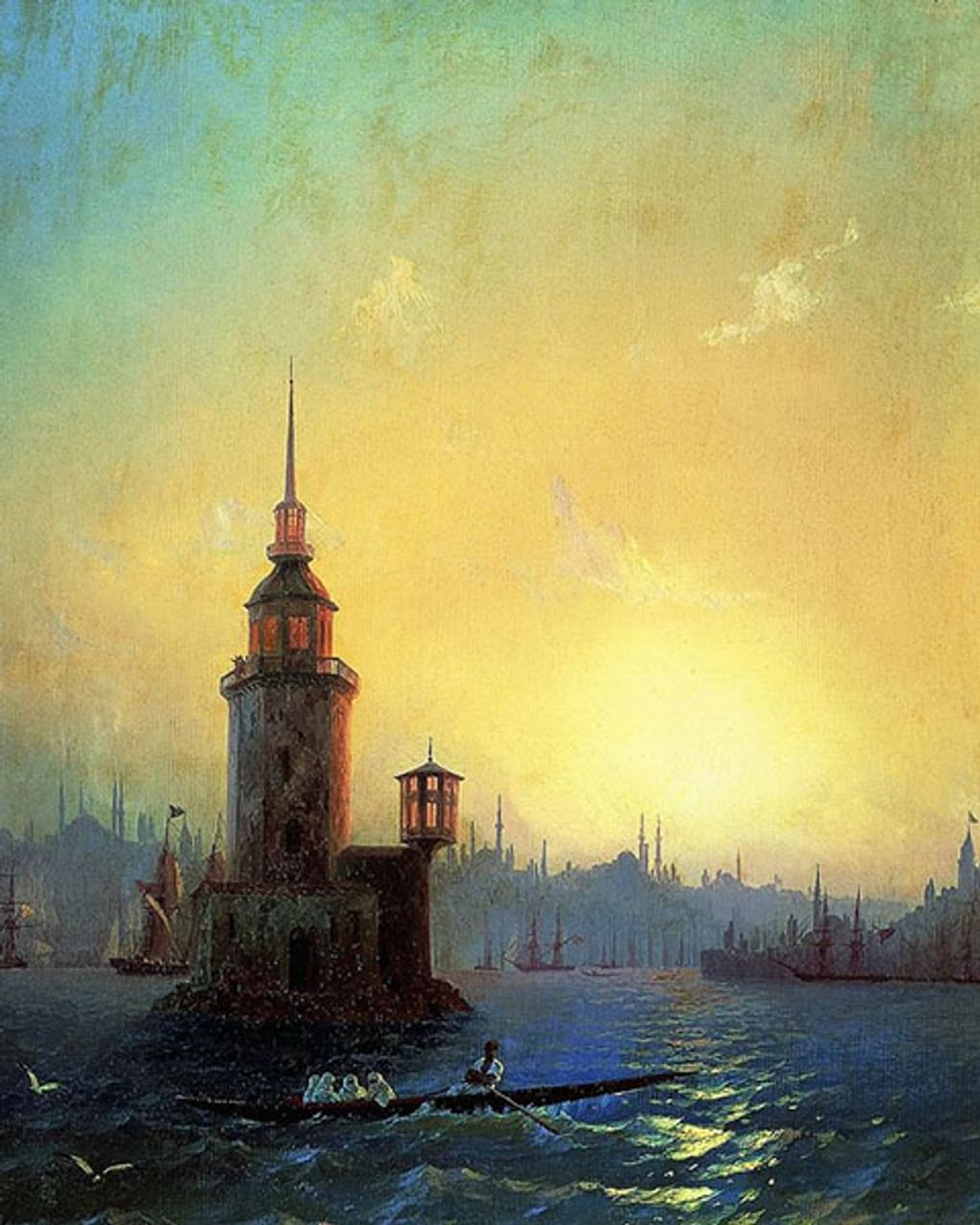 Иван Айвазовский. Вид Леандровой башни в Константинополе (фрагмент). 1848. Государственная Третьяковская галерея, Москва