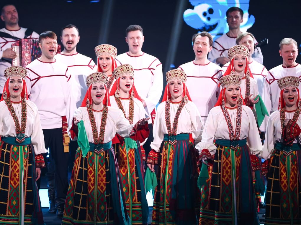 Государственный академический русский народный хор им. М.Е. Пятницкого. Красногорск, Московская область, 2023 год. Фотография: Артем Геодакян / ТАСС