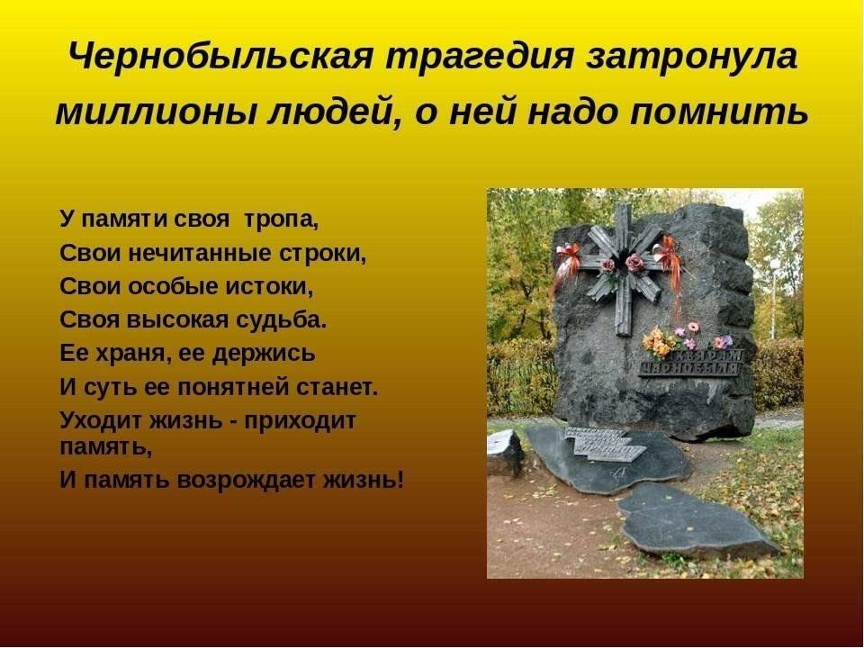 План мероприятий чернобыль