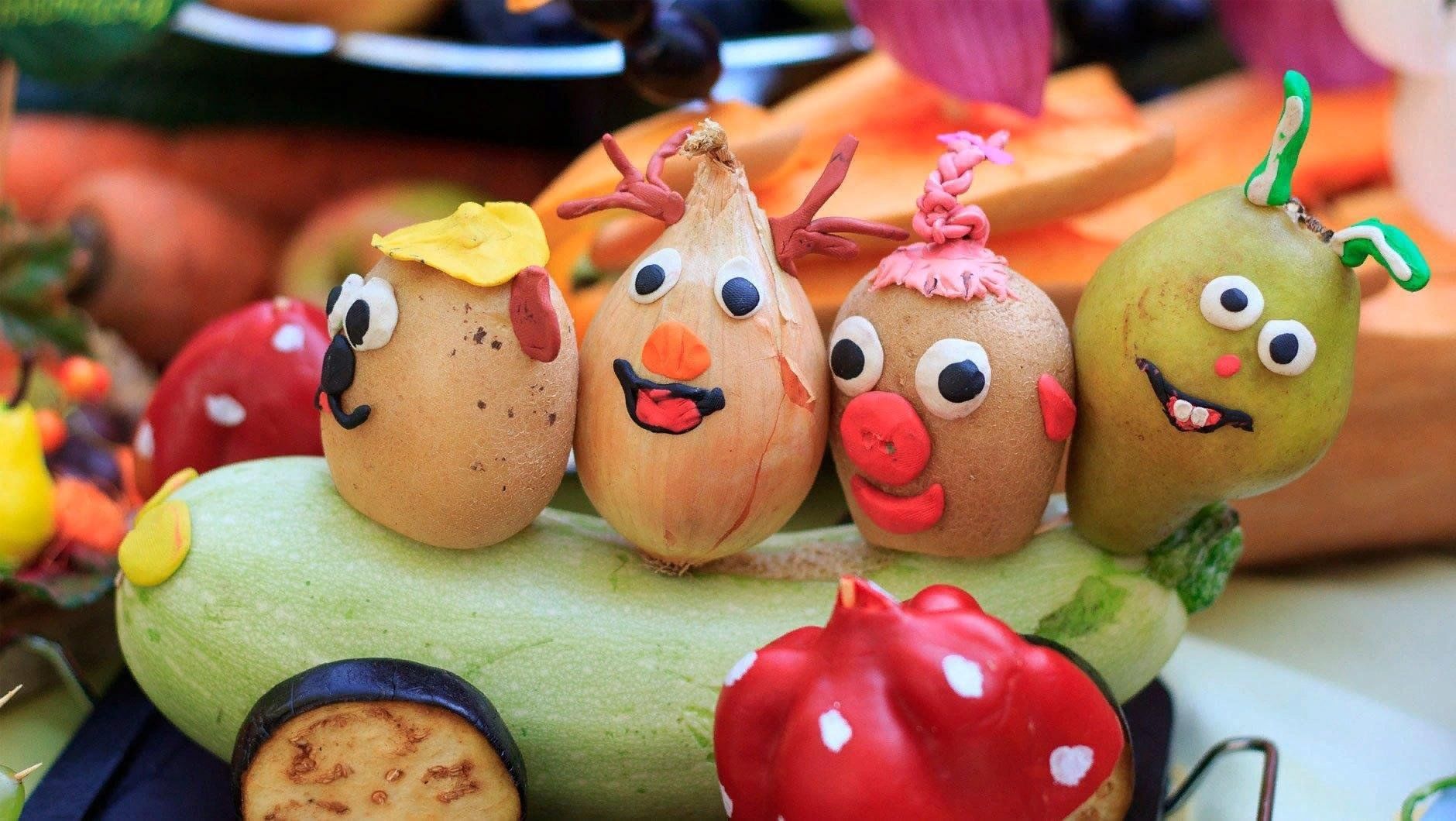 Красивые поделки из овощей и фруктов для детского сада своими руками