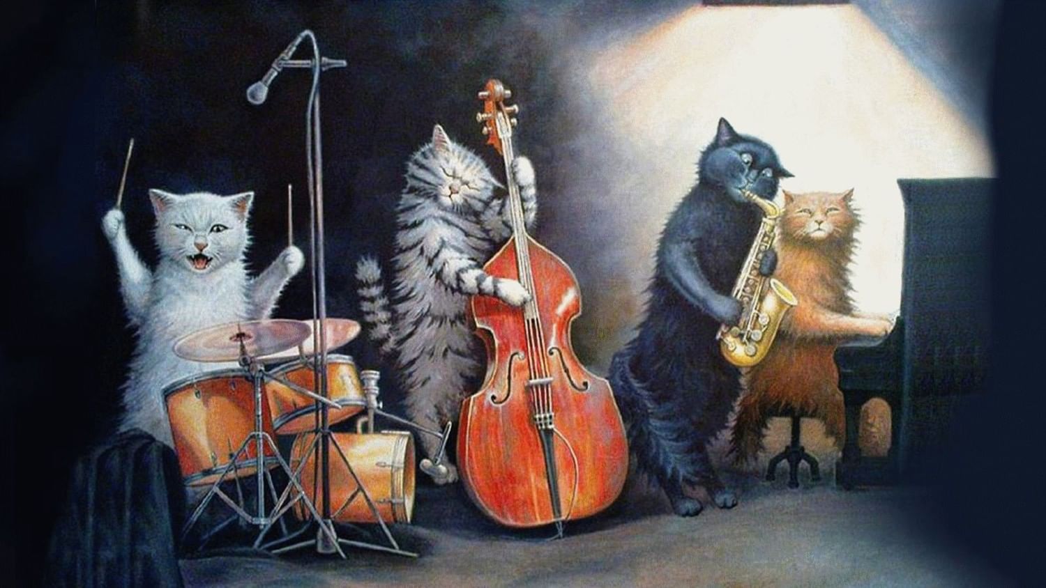 Кот и музыка картинки