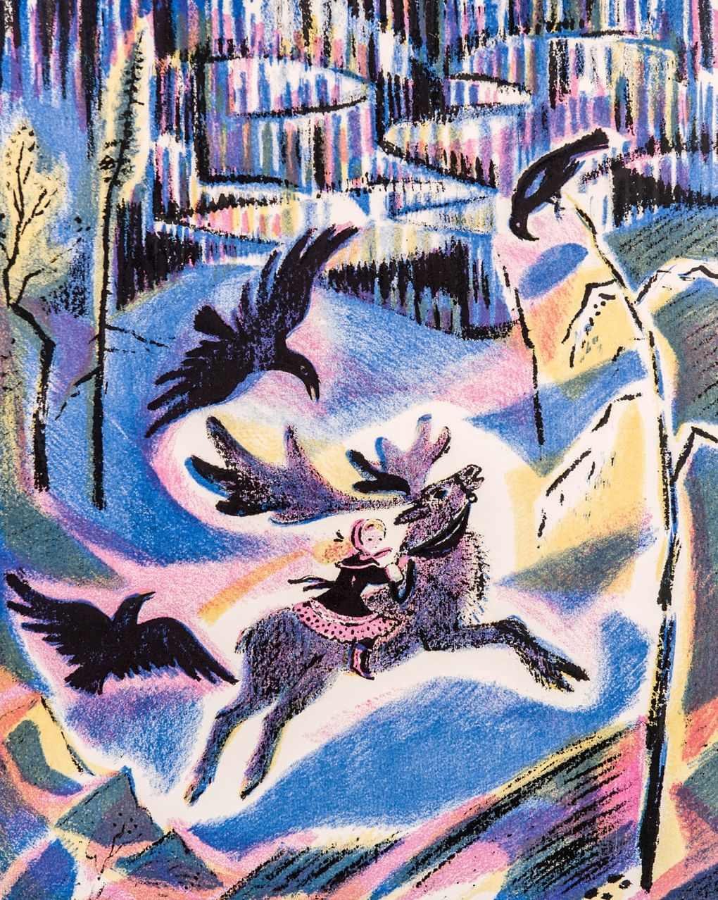 Ольга Давыдова. Иллюстрация к сказке Ханса Кристиана Андерсена «Снежная королева». 1989. Картинная галерея, Усть-Илимск, Иркутская область