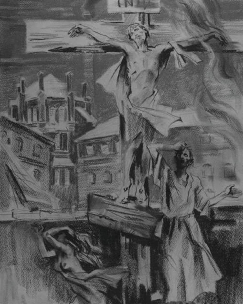 Владимир Старов. Реквием (фрагмент). 1993. Музей Анны Ахматовой в Фонтанном Доме, Санкт-Петербург
