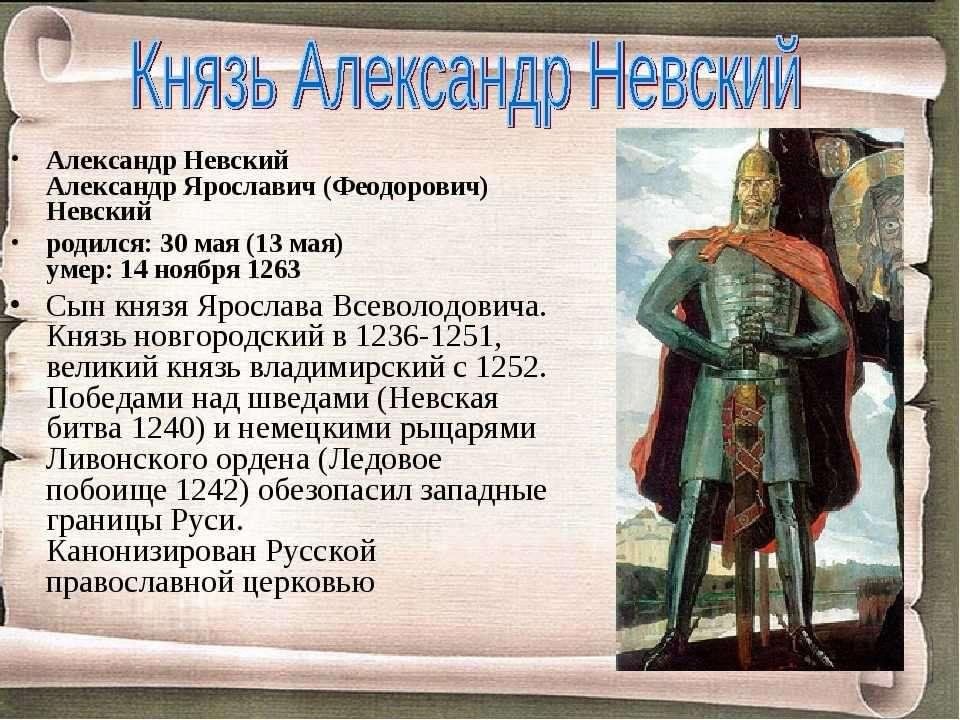 Александр Невский: краткая биография, победы, …